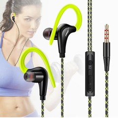S760 Wired Sports Earbuds 3.5mm In-Ear Headphones Mic Super Bass Ear Hook