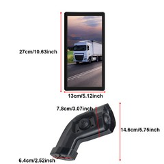 10.36 AHD BSD Truck Side View Vertical Touch Screen DVR Monitor For Truck Bus