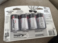 Energizer MAX D Batteries (8 Pack), D Cell Alkaline Batteries 12/2033