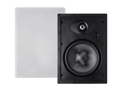 2-Way Carbon Fiber In-Wall Speakers – 8 Inch (Pair) with Paintable Magnetic Gril