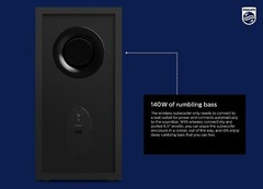 Philips Audio Performance Soundbar Speaker with Wireless Subwoofer – Black