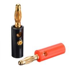 40Pcs Gold Plated 4mm Banana Plugs Audio Jack Speaker Wire Cable Screw Connector
