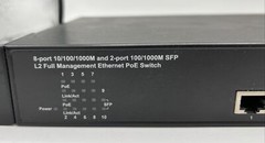 Niveo 8-Port 10/100/1000m & 2-Port 100/1000m SFP L2 Ethernet PoE Switch – Used