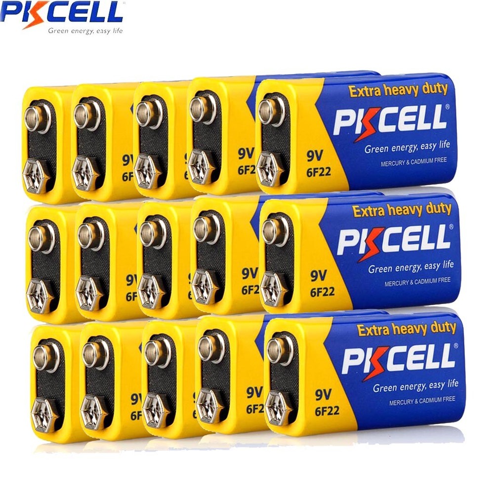 20x 9V Block Batteries 9Volt EN22 6F22 PP3 E-BLOC Zinc-Carbon For Metal detector