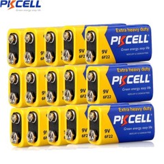 20x 9V Block Batteries 9Volt EN22 6F22 PP3 E-BLOC Zinc-Carbon For Metal detector