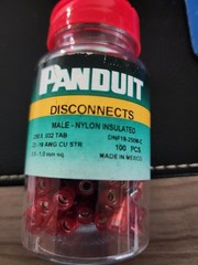 Panduit Dnf18-250M-C Male Disconnect, Red, 22-18Awg, Pk100
