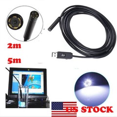 5.5mm 2m Micro USB 6 LED Waterproof Endoscope Borescope Inspection Tube Camera U