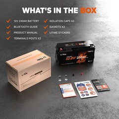 LiTime 12V 230Ah Bluetooth Low Temp LiFePO4 Lithium Battery For RV Marine Solar