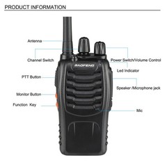 2 x Baofeng BF-88A 40-48 Hours Working Two-way Ham Radio 5W 16CH Walkie Talkie