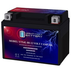 Mighty Max YTX4L-BS SLA Battery Replaces ATV Quad Motorcycle Scooter Moped