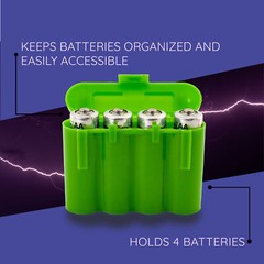 6 GREEN AA AAA BATTERY BATTERY PLASTIC STORAGE CASE HOLDER BOX USA SHIP