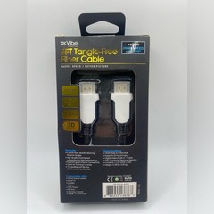 HDMI Cable 6FT Tangle-Free High Speed 1080P 3D Ethernet 24K Gold