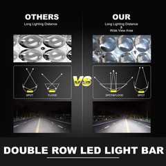 5D 52″ Curved 300W LED Light Bar with 32″ Straight 180W Bar & 4X 4″ Pods Kit
