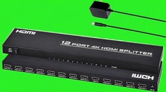 4K HDMI Splitter 1 in 12 Out Powered HDMI Distributor Support 4Kx2K@30Hz Full H