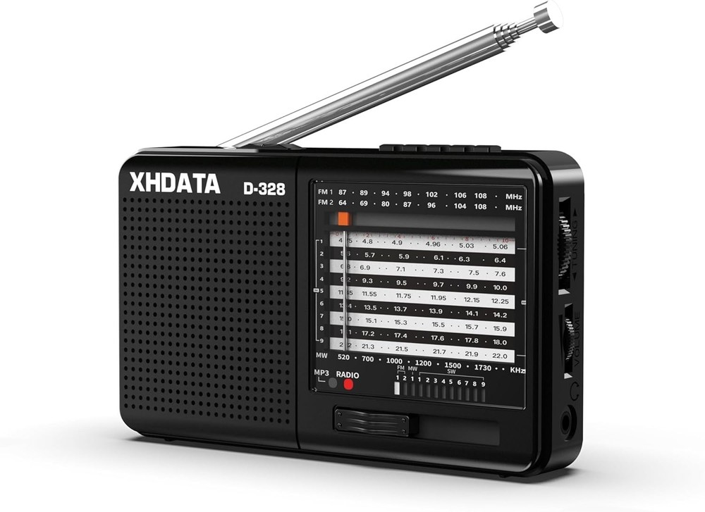 D328 Shortwave AM FM DSP Portable Small Multi Band Radio w/ Rechargeable Battery