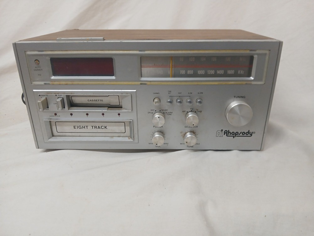AI Rhapsody RY-1082 AM/FM/MPX Stereo Receiver 8 Track Cassette Parts Or Repair