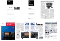 ICOM IC-718 INSTRUCTION MANUAL + SERVICE MANUAL + COLOR BROCHURE – 32LB PAPER