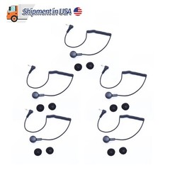 5pcs 3.5mm Listen-Only Earbud Earpiece for Motorola Shoulder Speaker Mic