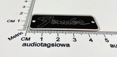 Fender Transitional Logo for Amp or Case Badge Custom Made Black/Silver Aluminum