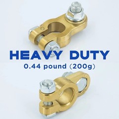 1 Pair Heavy Duty Brass Battery Terminal Connectors Top Post Clamp Set Car