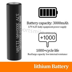 7 Pack 3.7 Volt Rechargeable Battery High Capacity 3000Mah