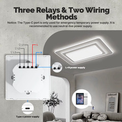 Tuya Wifi Smart Control Panel 3.5″ Touch Screen, 3 Relays & Buttons, IR Remote,