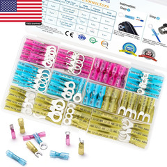120Pcs Heat Shrink Wire Connectors, Waterproof Automotive Marine Electrical Term
