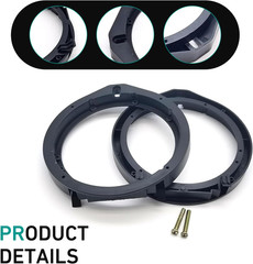 2 PCS Car Speaker Spacer Adaptor Ring, 6.5 Inches Stereo Speaker Adapter, ABS…