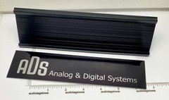 ADS Speakers Early Logo Desk Sign Custom Made Aluminum Reversible Black / Silver