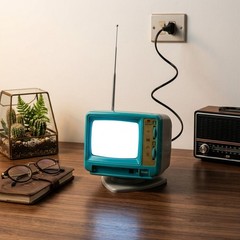 Vintage Dong Sheng 5.5″ Mini CRT Black & White TV With Built-in Retro Famicom 8-