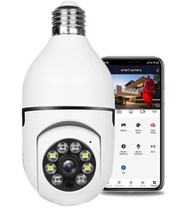 1/2/4x E27 5G Smart Bulb Camera 1080P HD Video Two-way Audio Remote App Control