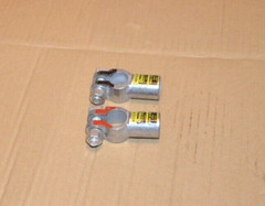 Positive & Negative 4/0 AWG Straight Barrel Top Post Battery Terminal Cable Ends