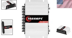 Full Range Taramps TS 400×4 Amplifier, 4 Channels, 400 Watts with Crossover