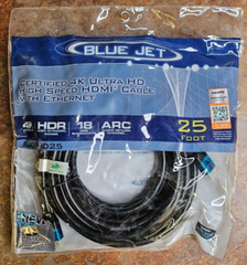 Blue Jet Ultra HD (UHD) 4K HDMI Cable – HDR 18GBS/ 25 Foot Long HDMI Cord