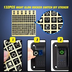 Nilight Aluminum Rocker Switch Panel Toggle Dash 5 Pin for Auto Car Marine Boats