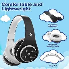 Bluetooth Headphones for Kids, 85db Volume Limited, up to 6-8 Hours Play