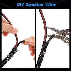 16/2 ofc Speaker Wire 25ft – Durable Nylon Braided Cable for High-Fidelity Audio