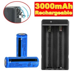 2x 3.7V 3000mAh Multipurpose Li-ion Batteries Rechargeable Battery+Dual Charger