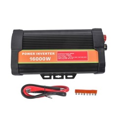 16000W Car Power Inverter DC 12V To AC 110V Black with 2x 2.1A USB and AC Socket