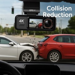 Dash Cam 4K Front & Rear Dash Camera w/ GPS WiFi | 64GB Included