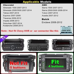 4+64G Android 15 Car Radio Stereo GPS Navi Wifi Carplay For GMC Acadia 2007-2012