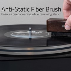 Fluance Vinyl Record Cleaning Kit with Anti-Static, Velvet & Stylus Brushes