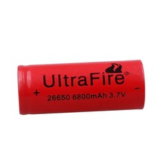 UltraFire 26650 Battery 3.7V Flat Top Rechargeable Batteries Li-ion Cell USA