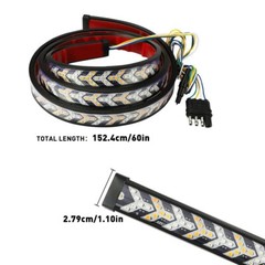 60″ 528LED Truck Strip Tailgate Light Bar Reverse Brake Tail Flowing Turn Signal