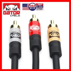 3-RCA To 3-RCA Composite Cable Red White Yellow Audio Video AV For TV VCR DVD