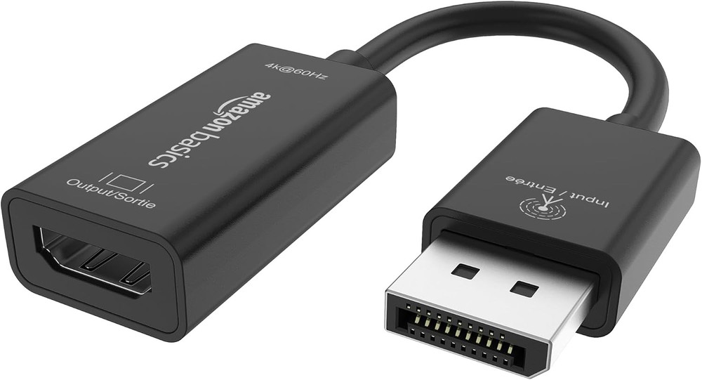 Amazon Basics DisplayPort (4k@60Hz) to HDMI Female Converter (Not Compatible