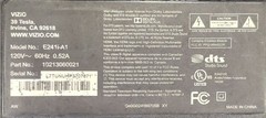 Vizio E241i-A1 Power Button Control Board 715G5650-K01-000-004S