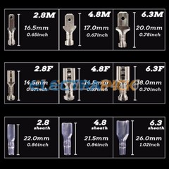 900X Assortment Male Female Spade Terminals Electrical Wire Crimp Connectors Kit