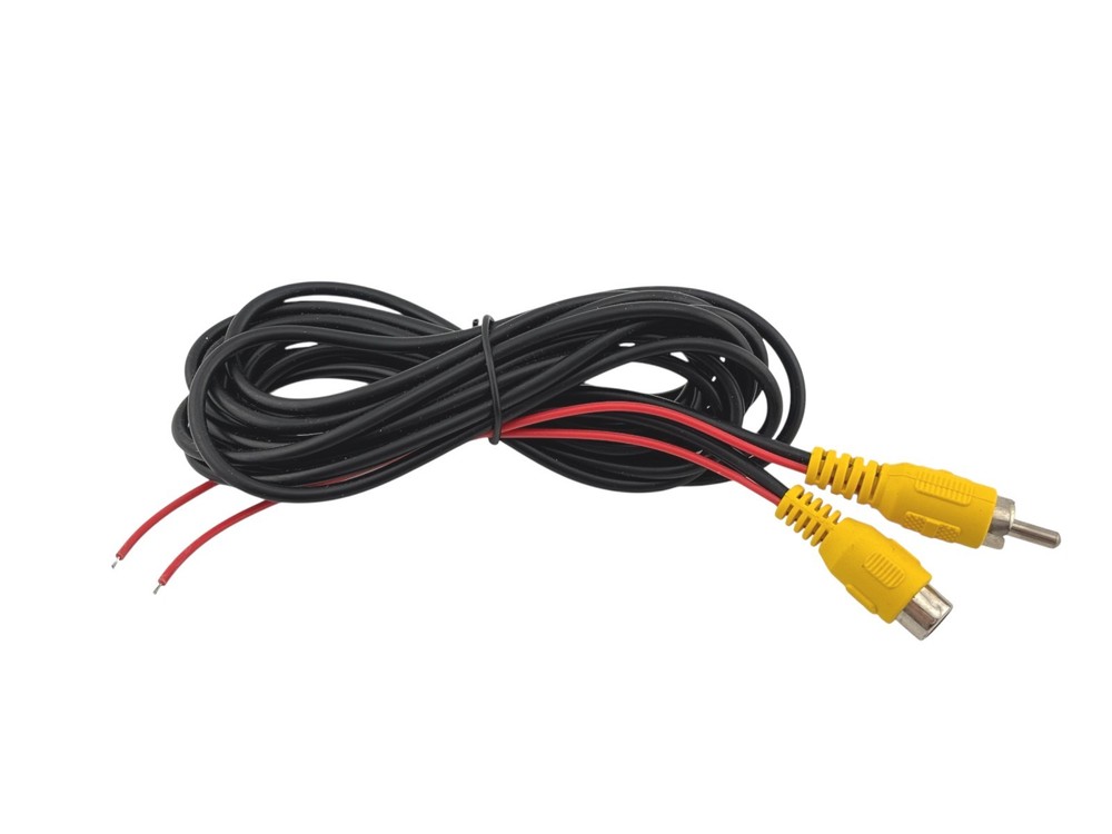 10FT/3M Car RCA Video Extension Cable with Power Wire – Male to Female AV Cable