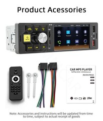 4.1in Car Radio Stereo Bluetooth Single 1Din CarPlay Android Auto TF/AUX/USB/FM